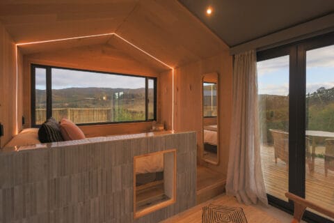 inside out view at dusk