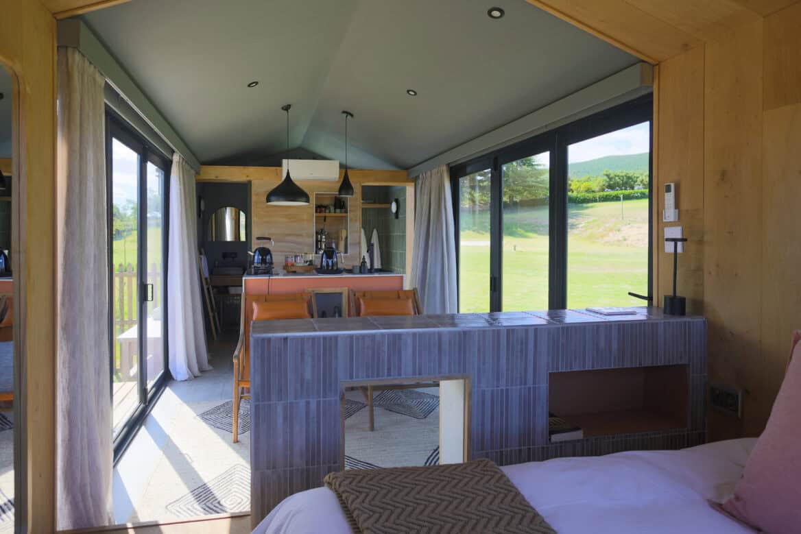 view from the bedroom of the inside of the asem tiny home